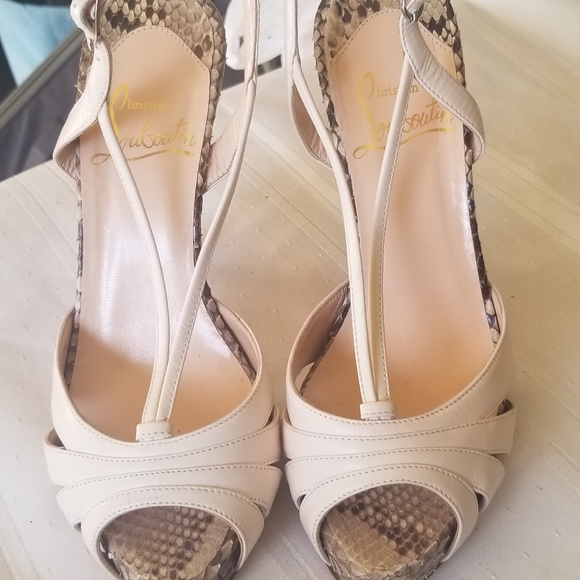 *PRE LOVED* Christian Louboutin Snakeskin Strappy